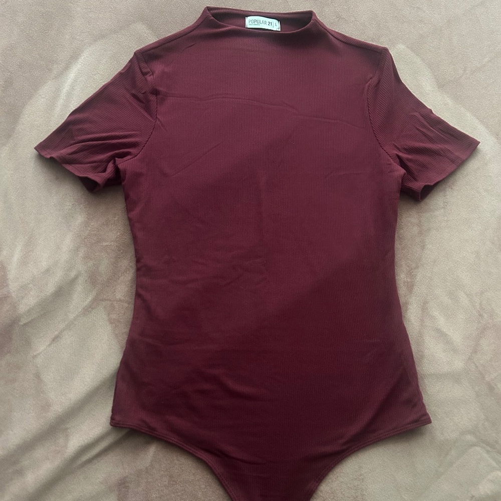 Burgundy bodysuit